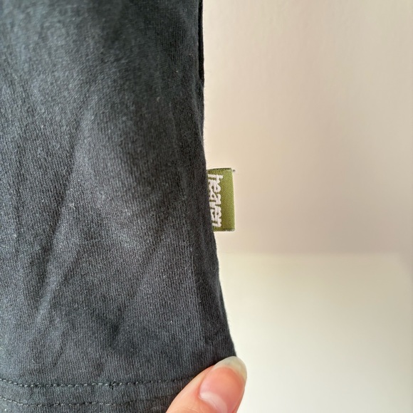 Heaven by Marc Jacobs Black Mesh Star Tee Shirt - Size Small - Y2K - Picture 5 of 8